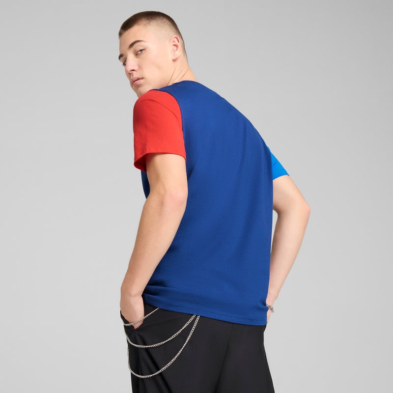 PUMA BMW M Motorsport Essentials Logo Mens Blue T-Shirt - Image 2